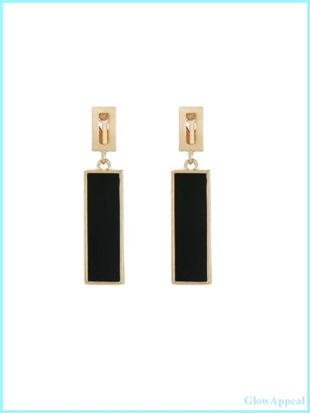 Dainty Geometric Resin Clip On Earrings for Women Non Pierced Brass Jewelry